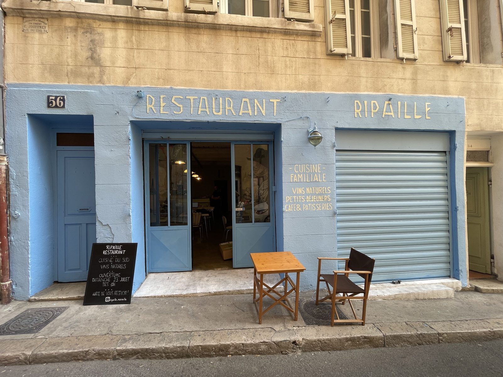 Ripaille — façade du restaurant, 56 Rue de Lorette, Marseille